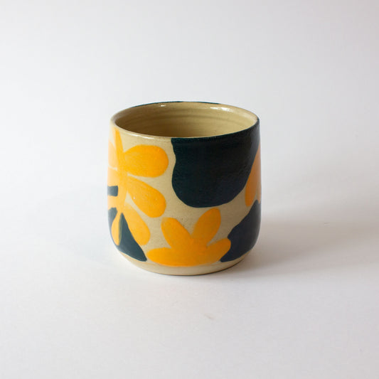 Abstract cup / green/orange