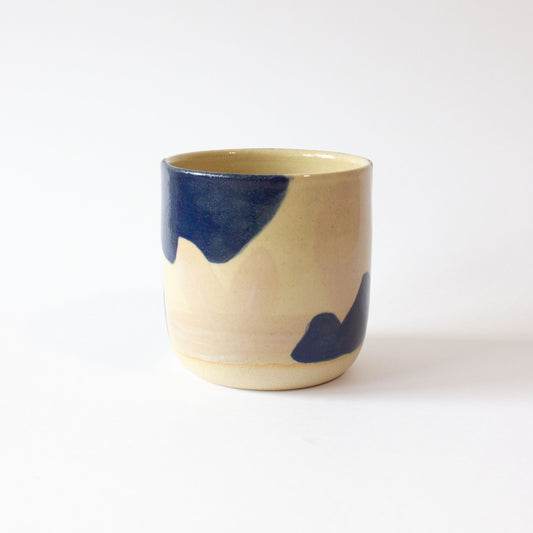 Abstract cup / blue/light pink