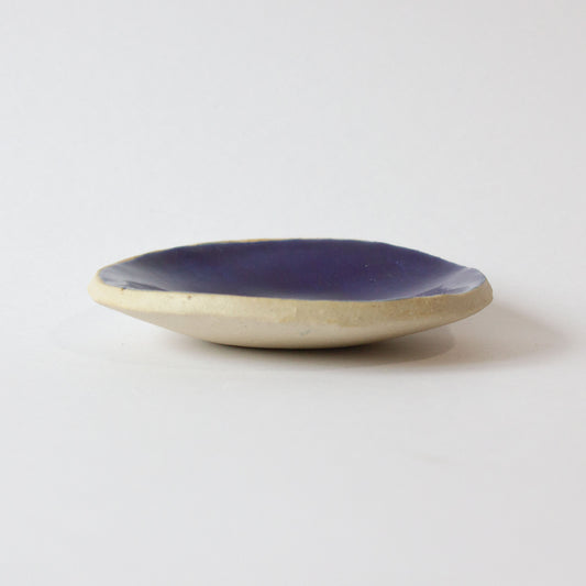 Blue trinket dish