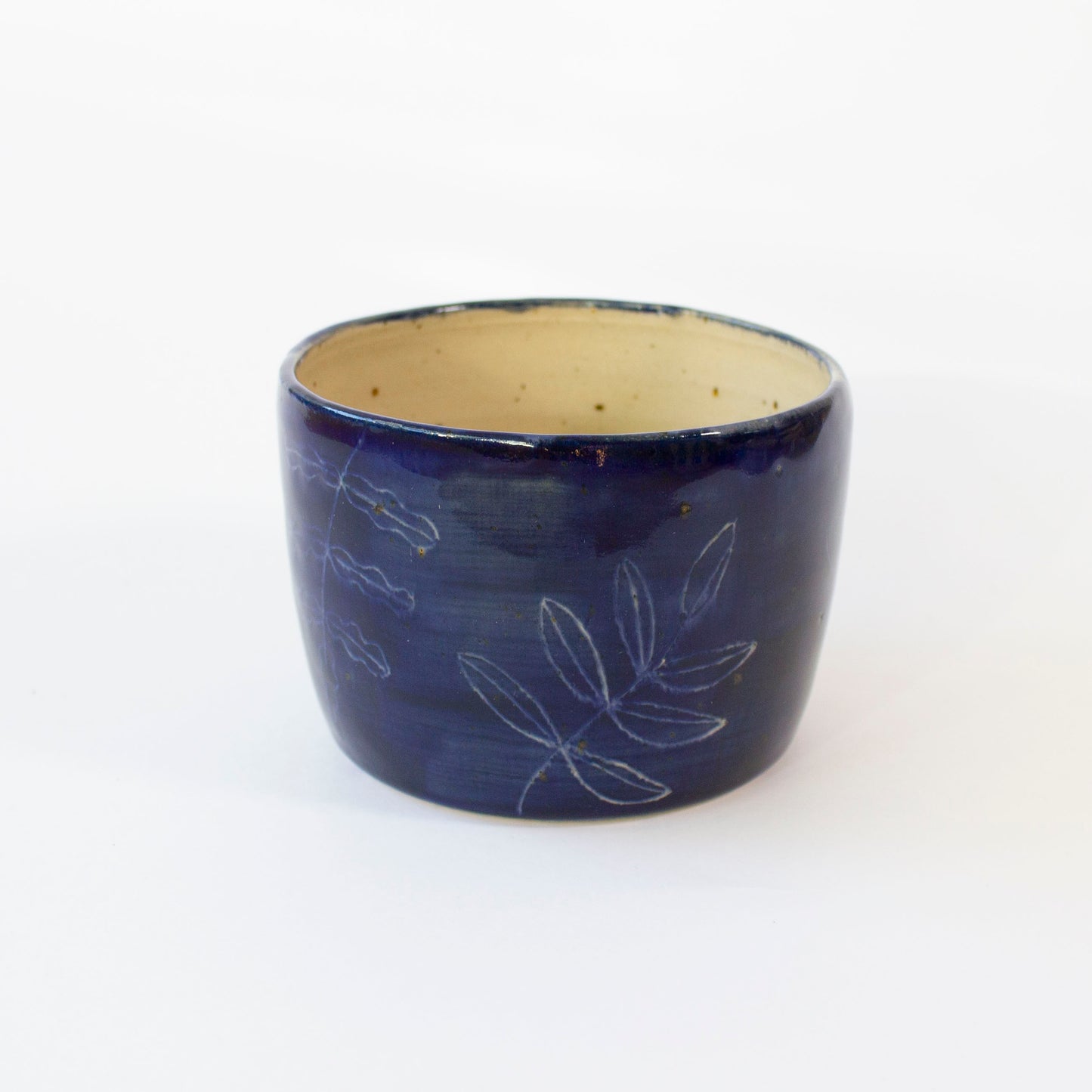 Blue Leaf ceramic cup