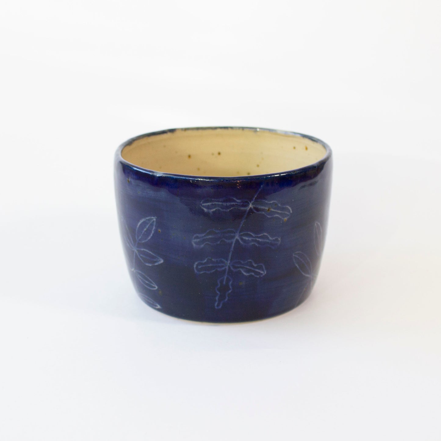 Blue Leaf ceramic cup