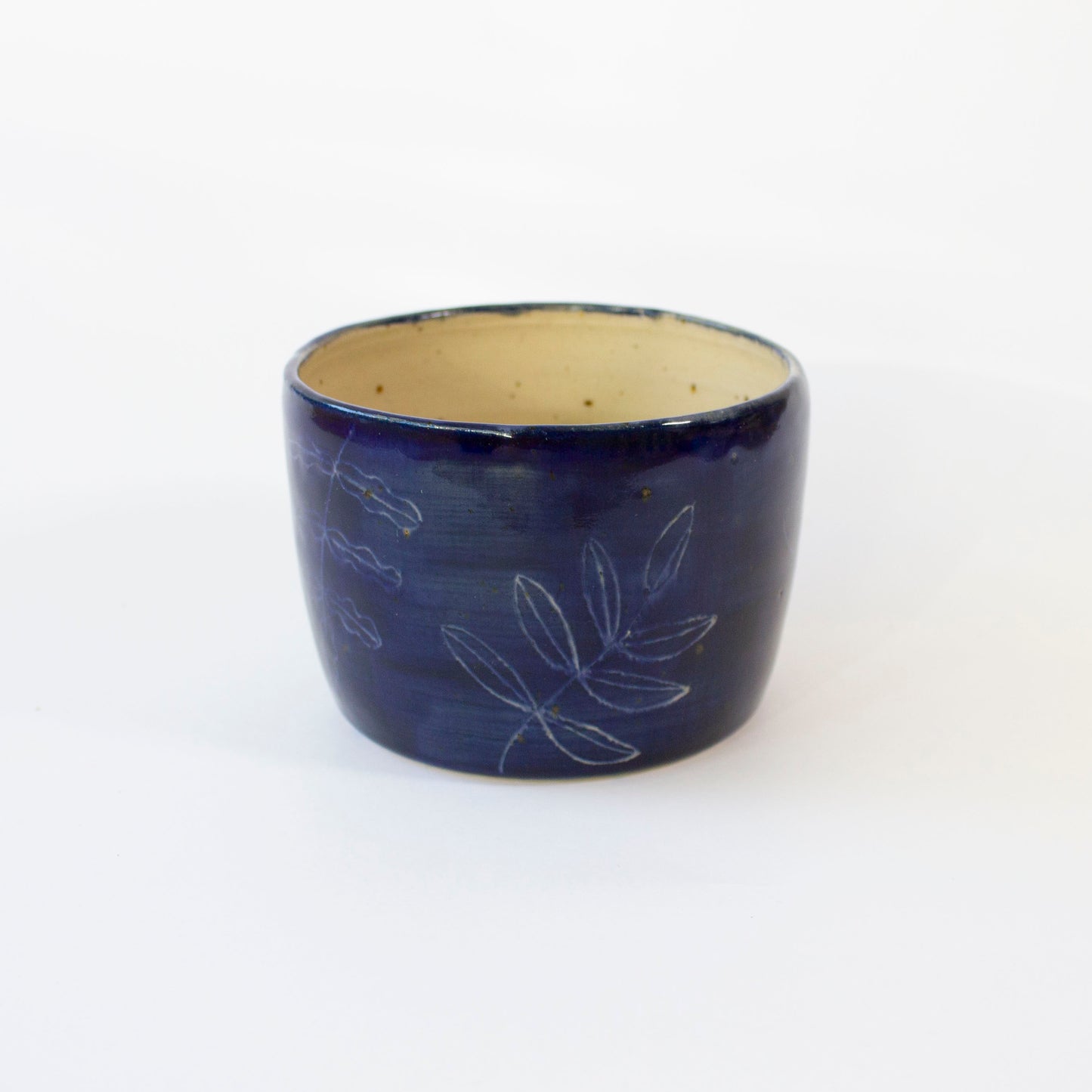 Blue Leaf ceramic cup