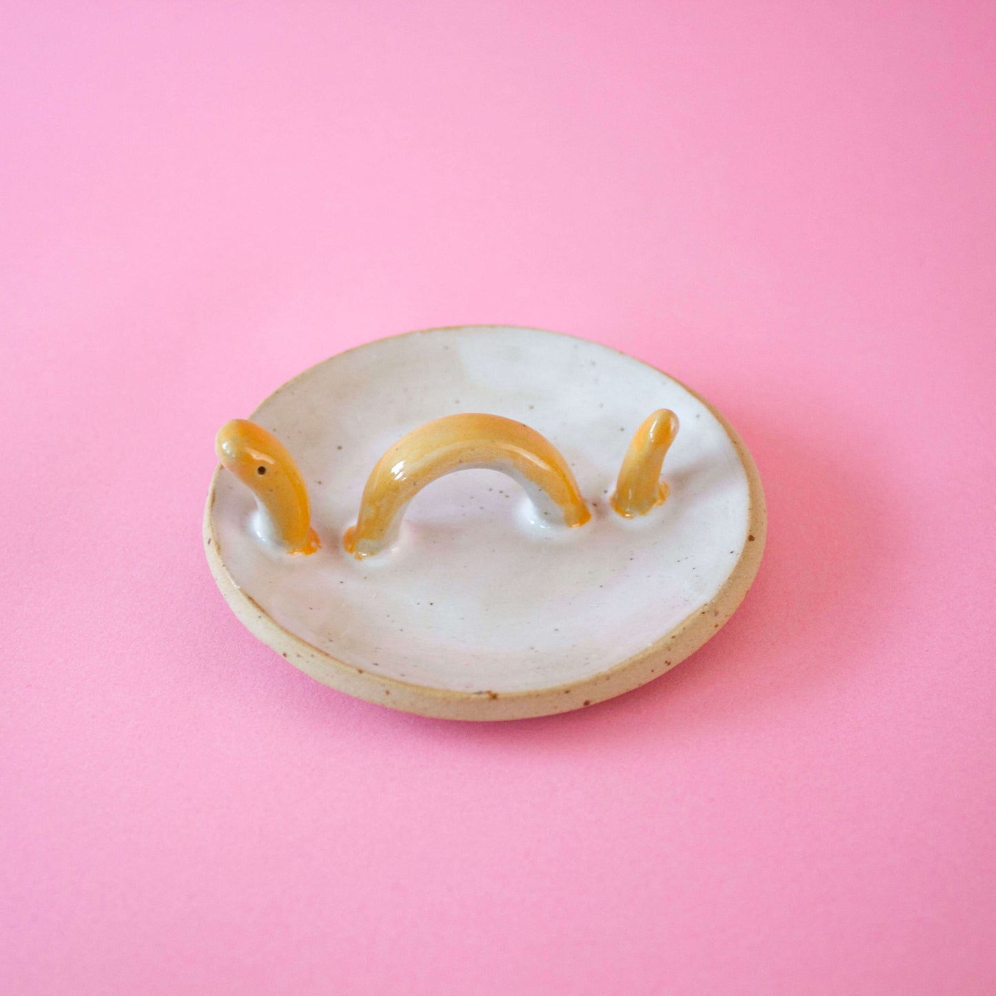 Sea snake jewellery dish / ring holder (orange)